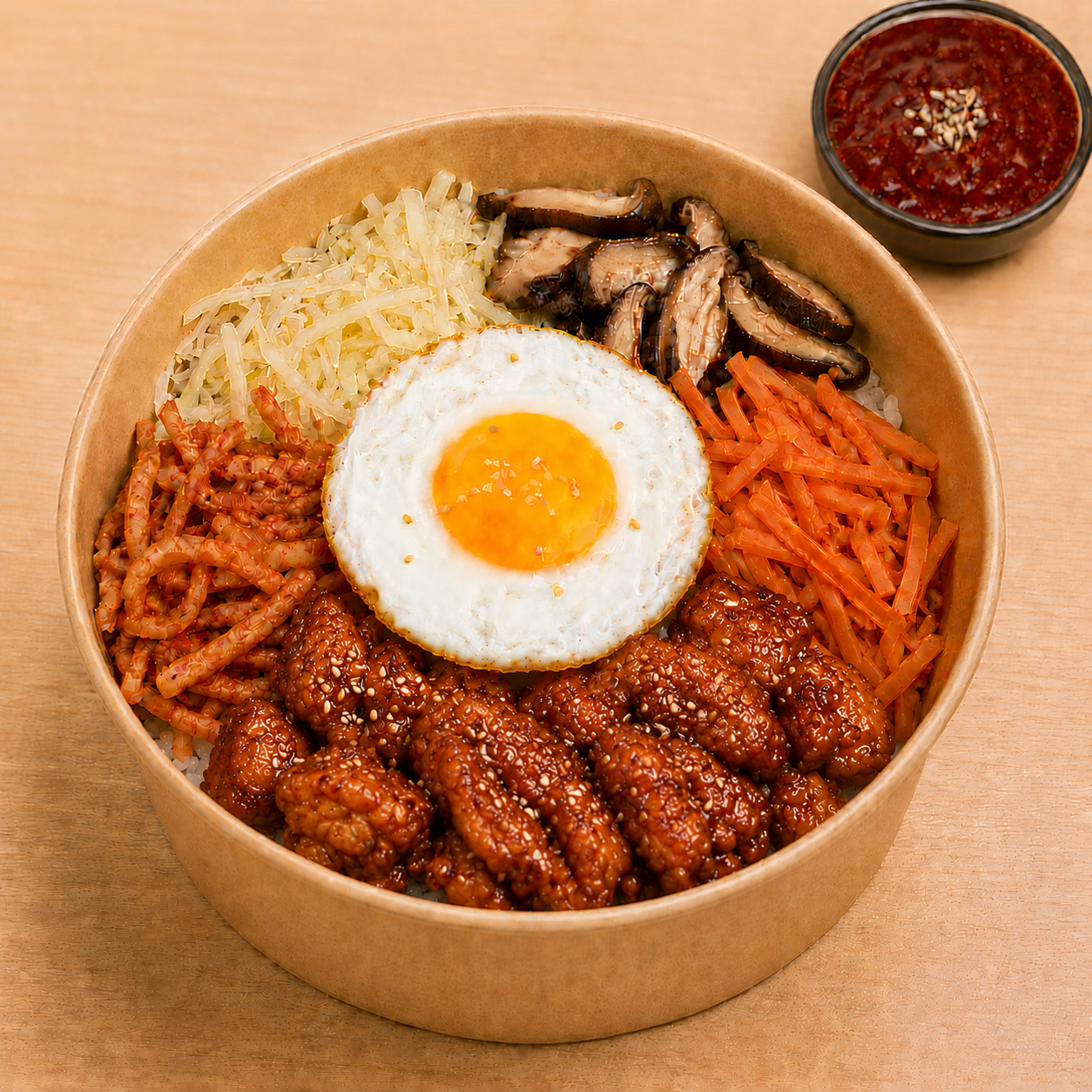 Spicy Grilled Chicken Bibimbap (치킨제육 비빔밥) (Halal)