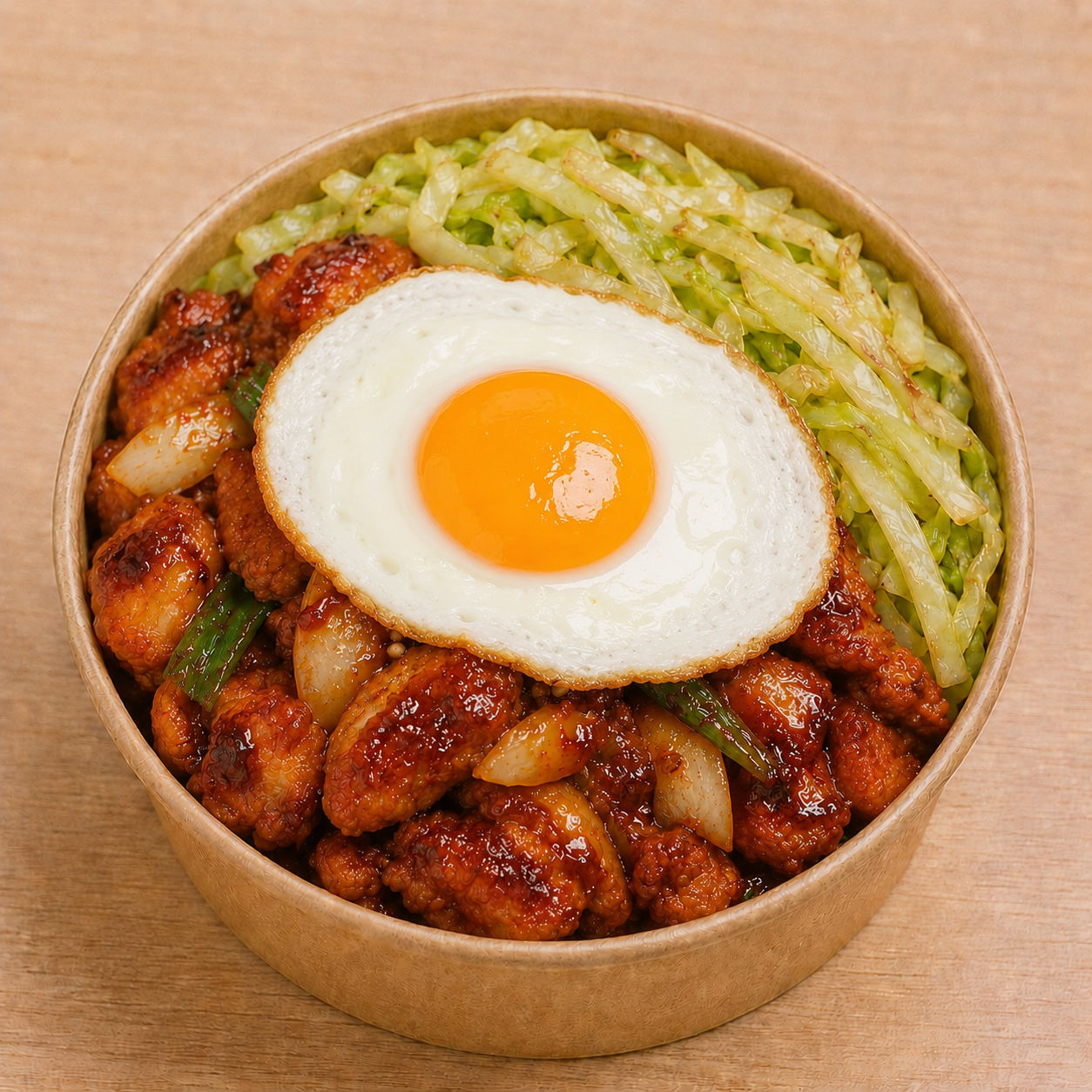 Spicy Grilled Chicken over Rice (치킨제육 덮밥) (Halal)