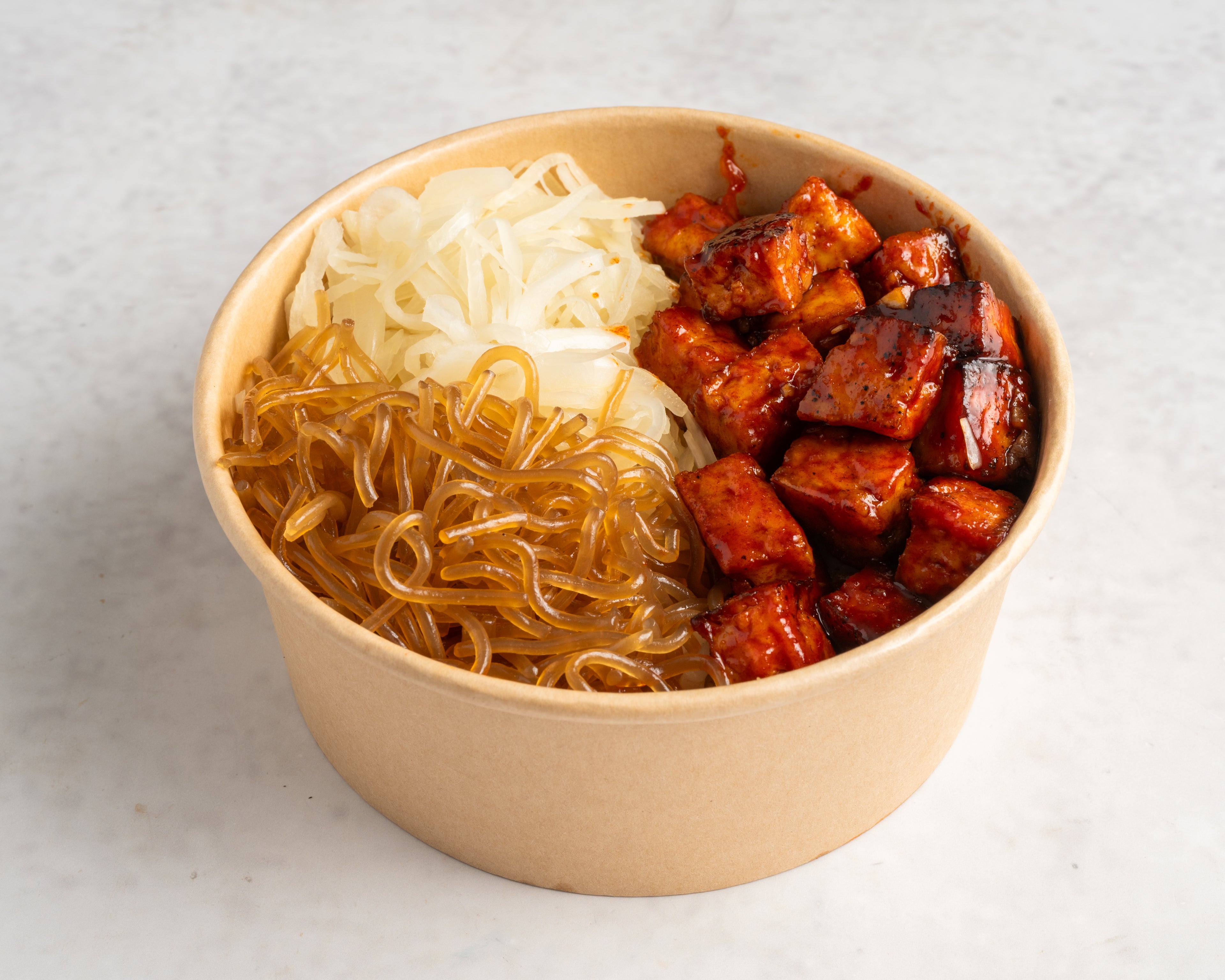 Spicy Grilled Tofu Cupbap (매콤 두부 컵밥) (Vegan)