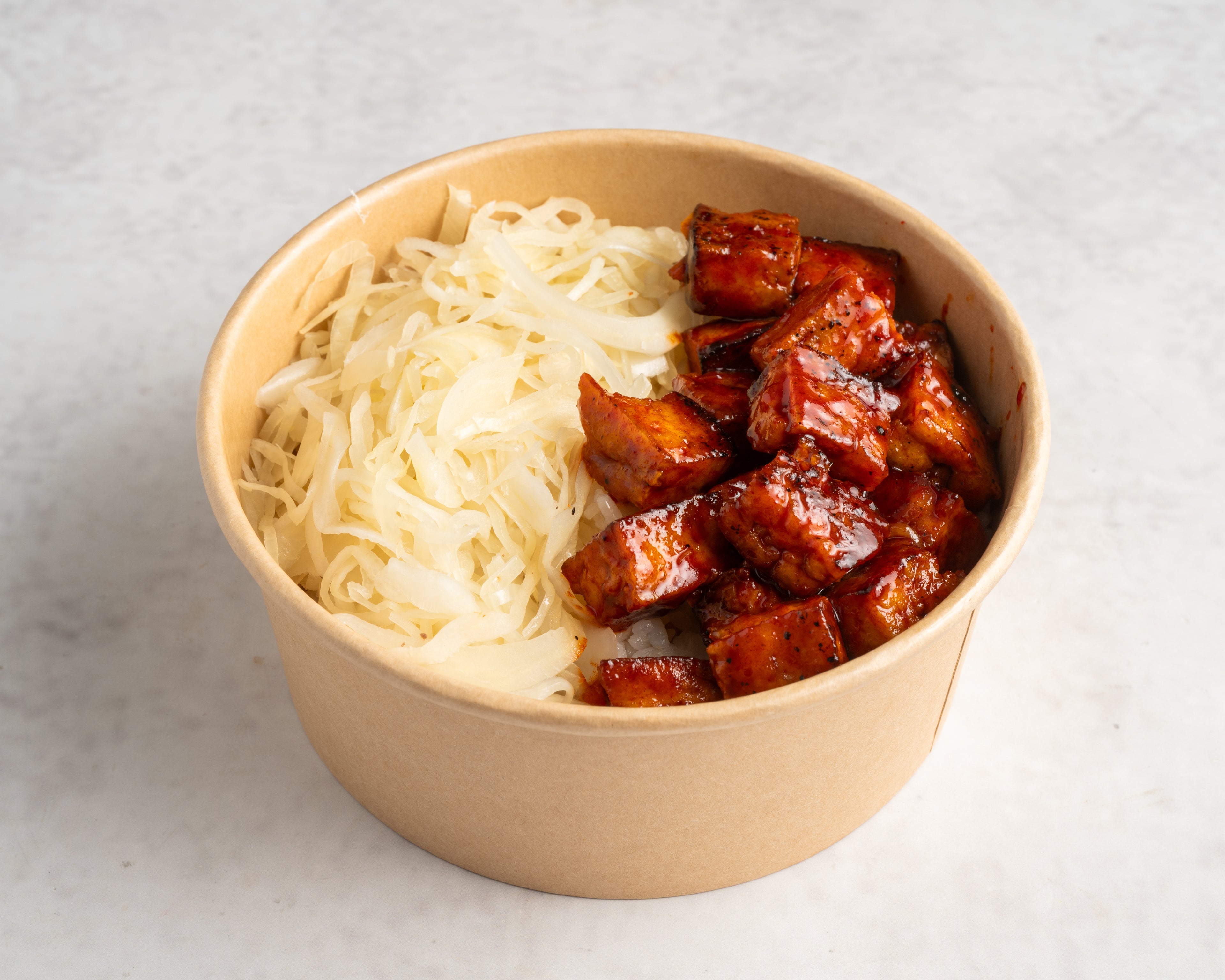 Spicy Grilled Tofu over Rice (매콤 두부 덮밥) (Vegan)